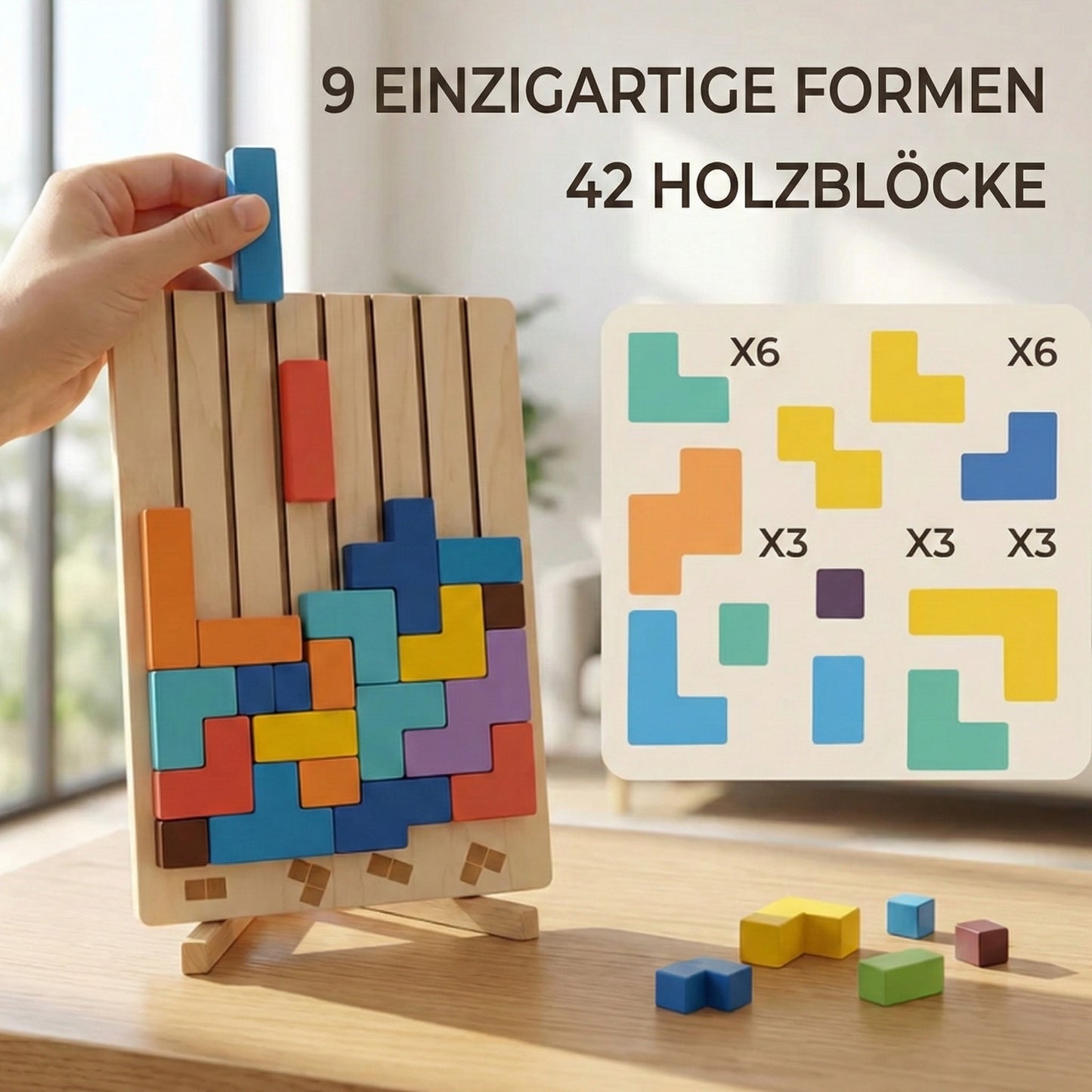 Montessori Holz Tetris