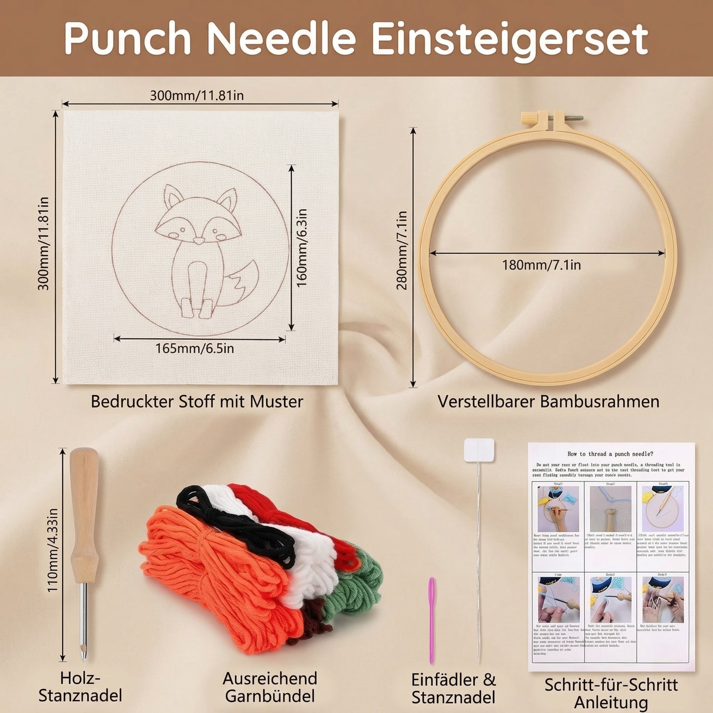 Punch Needle Stickerei Kit