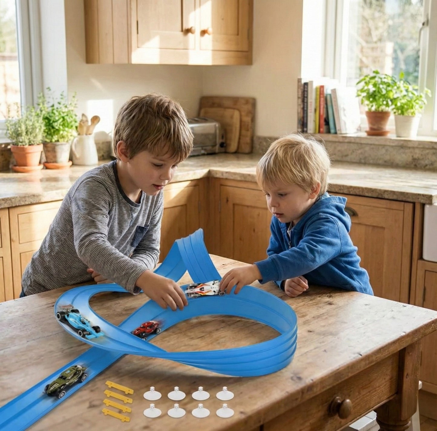 Flexible Rennstrecke für Kinder