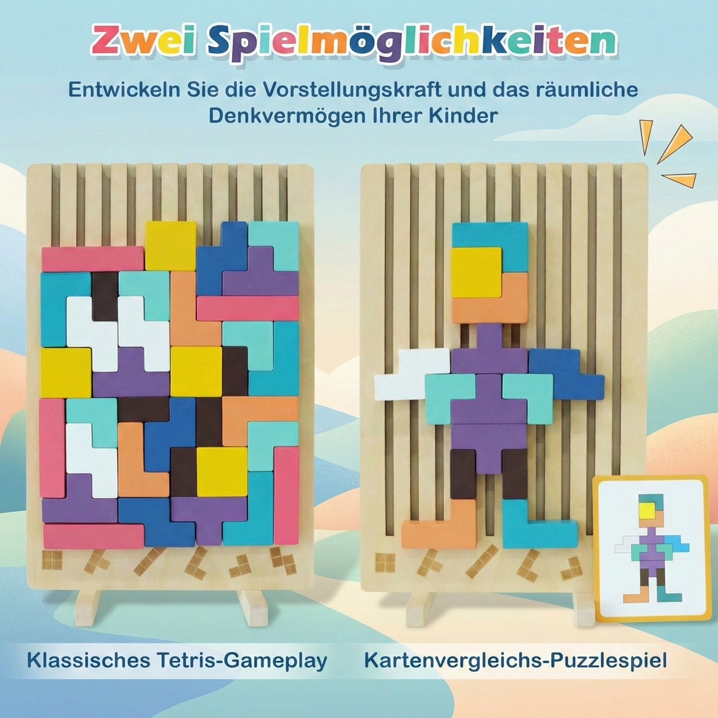 Montessori Holz Tetris