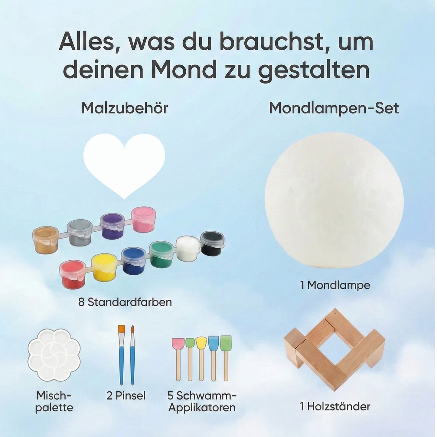 DIY Mondlampe Nachtlicht