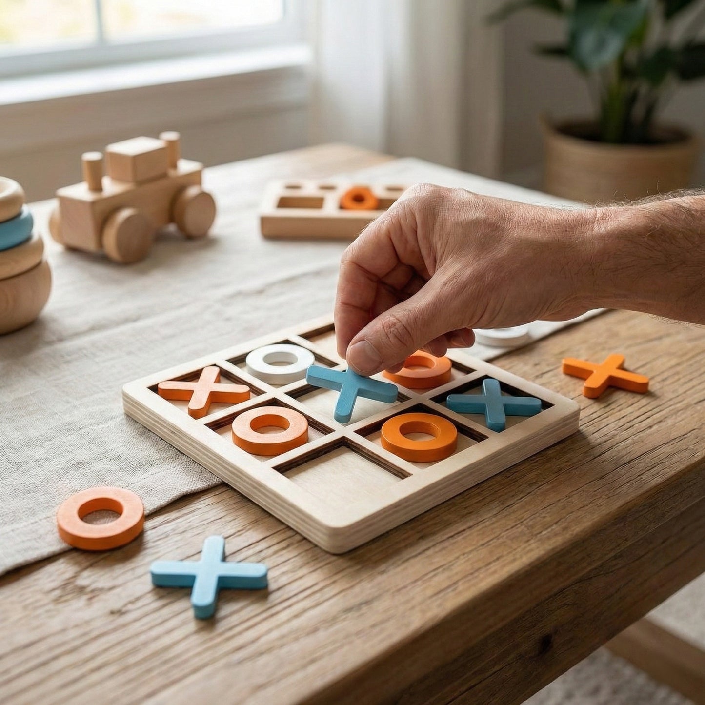 Montessori Holz Tic-Tac-Toe Spielset