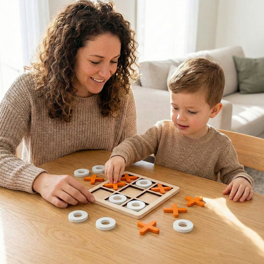 Montessori Holz Tic-Tac-Toe Spielset