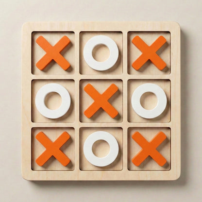 Montessori Holz Tic-Tac-Toe Spielset