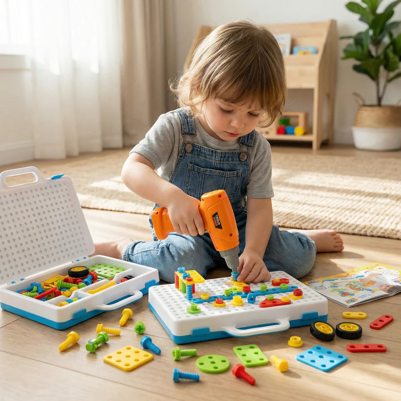 Kinder Bau- und Bohrset