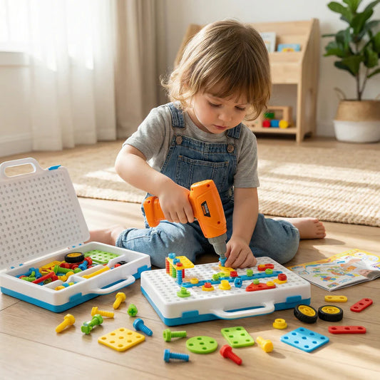 Kinder Bau- und Bohrset