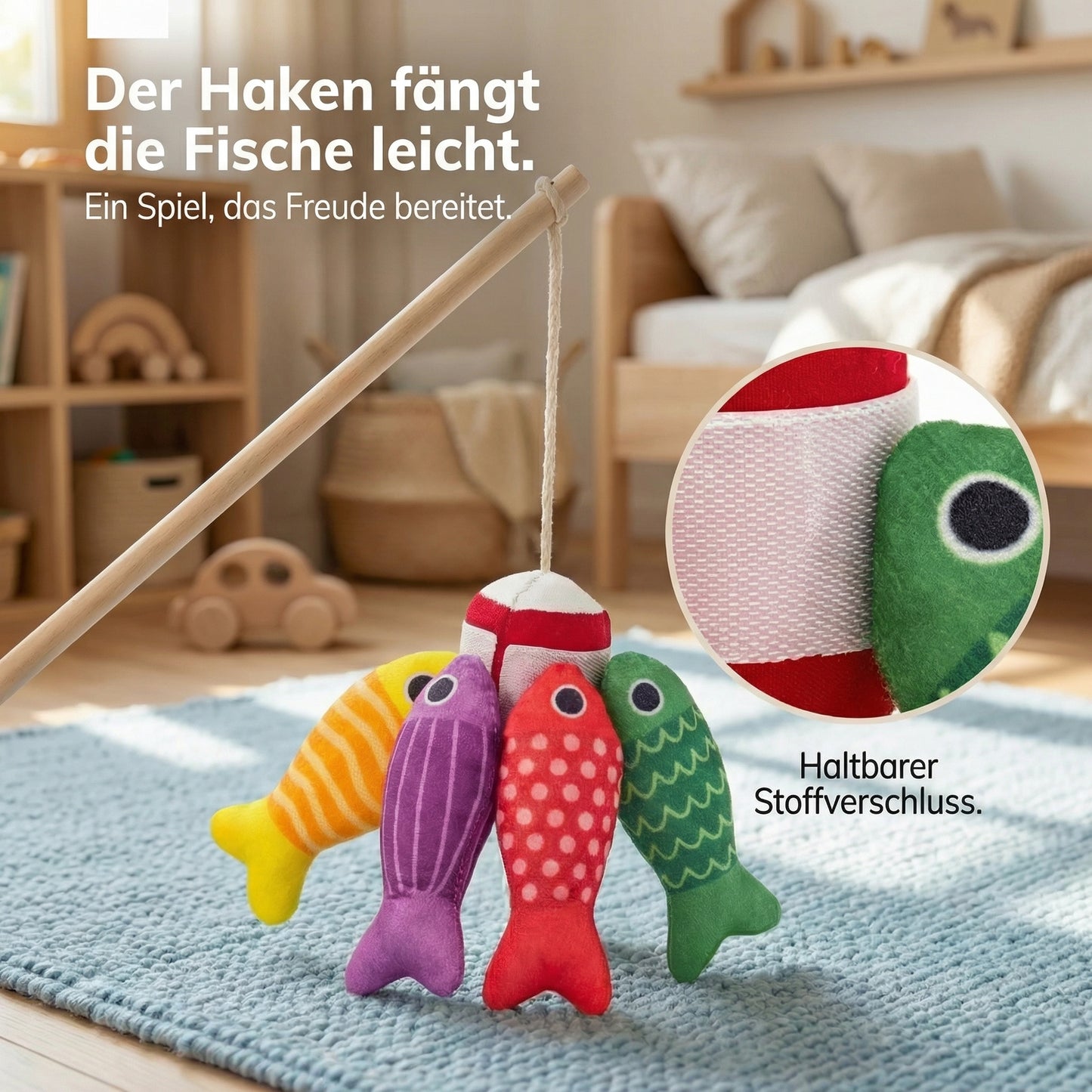 Montessori Plüsch Fischteich Kinderspielzeug