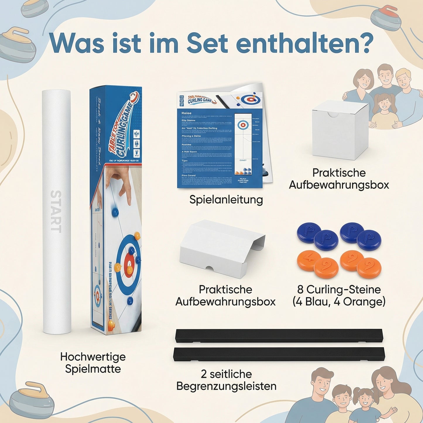 Mini Curling Tischspiel