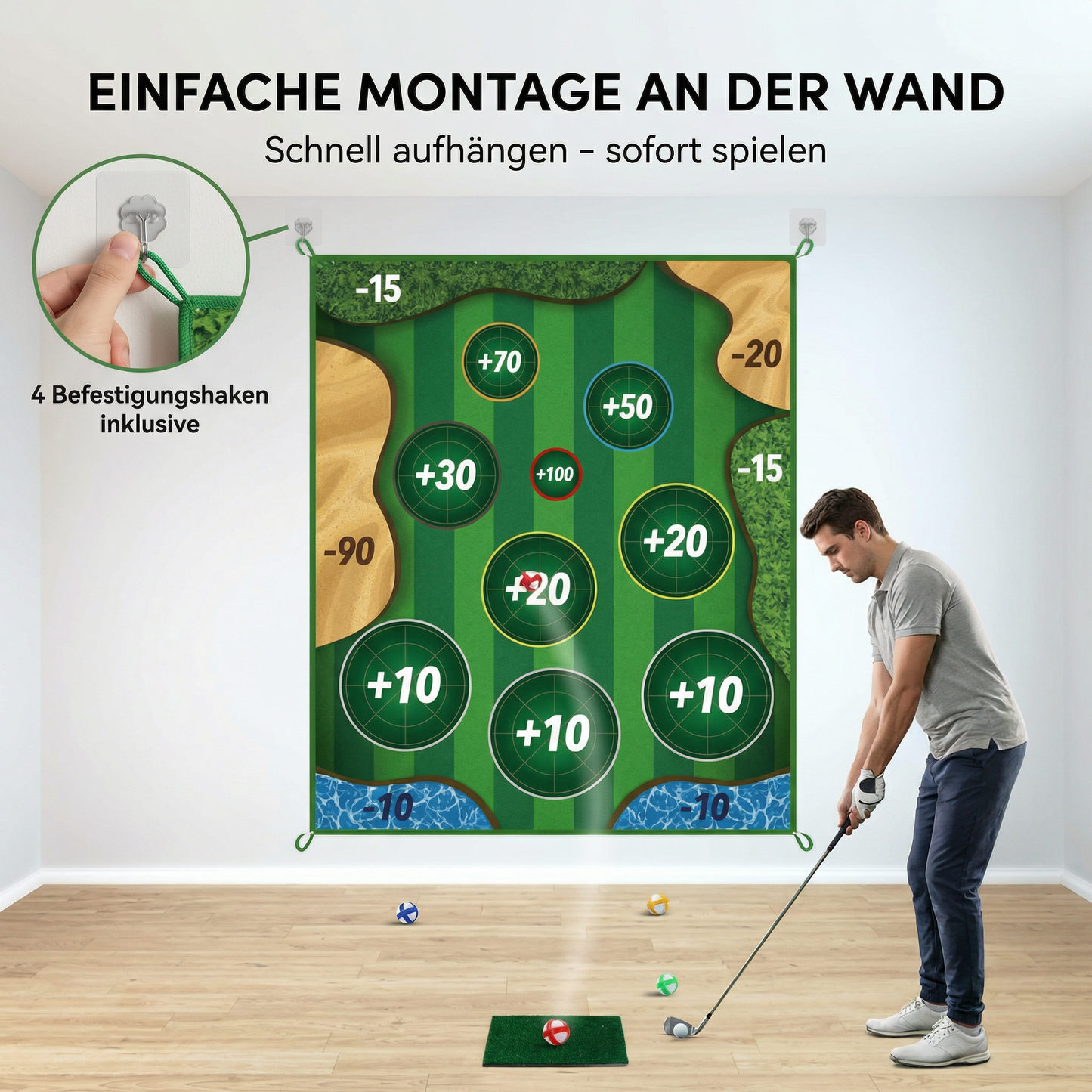 Sticky-Golf Set Familienspaß