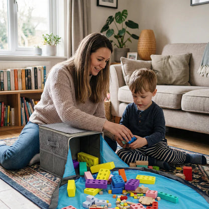 2-in-1 Spielzeugbox & Spielmatte