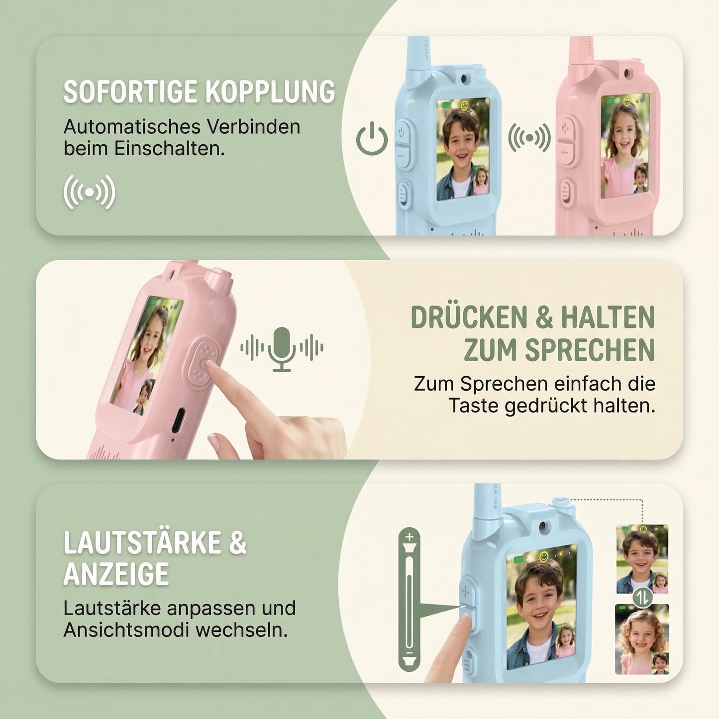 Kinder Walkie-Talkies Kamera