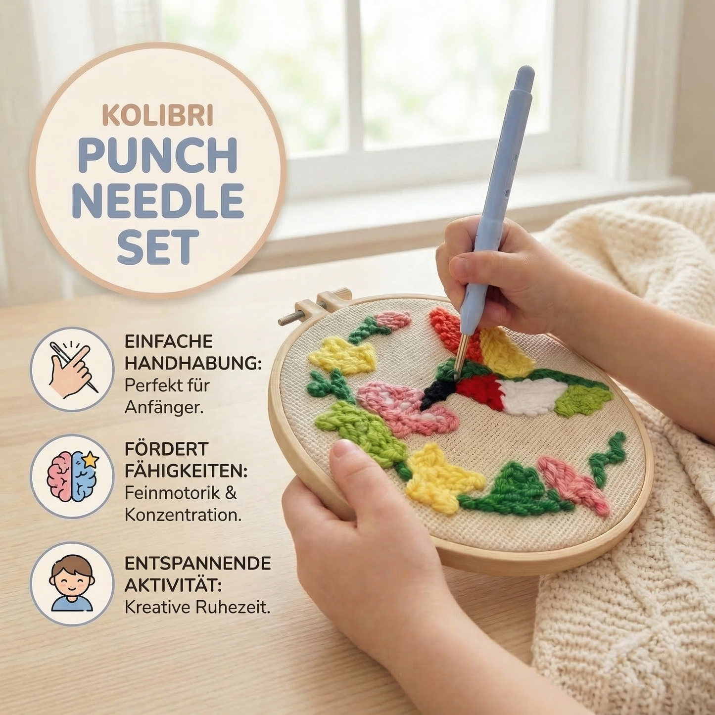 Punch Needle Stickerei Kit
