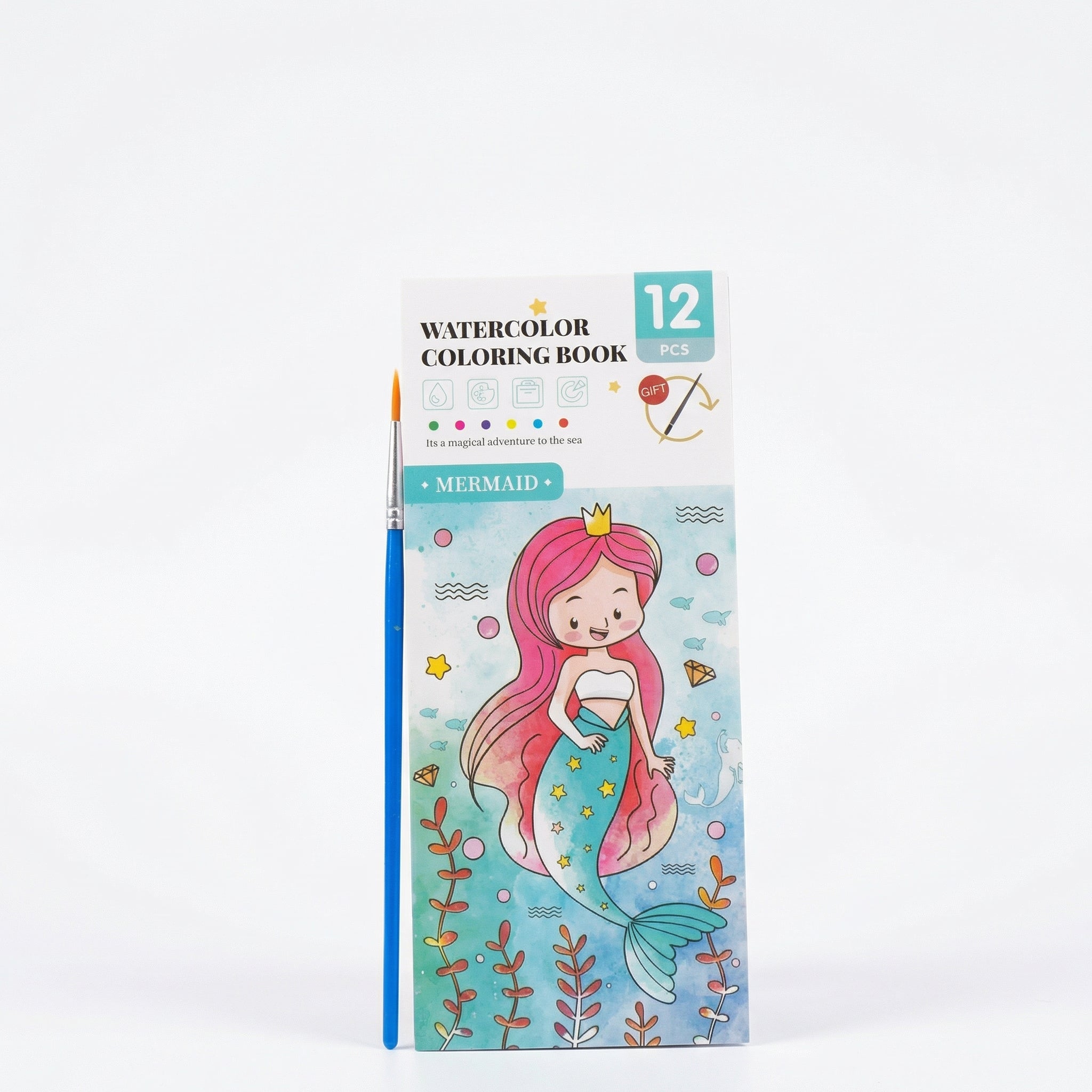 Malbuch mit integrierter Aquarellfarbe