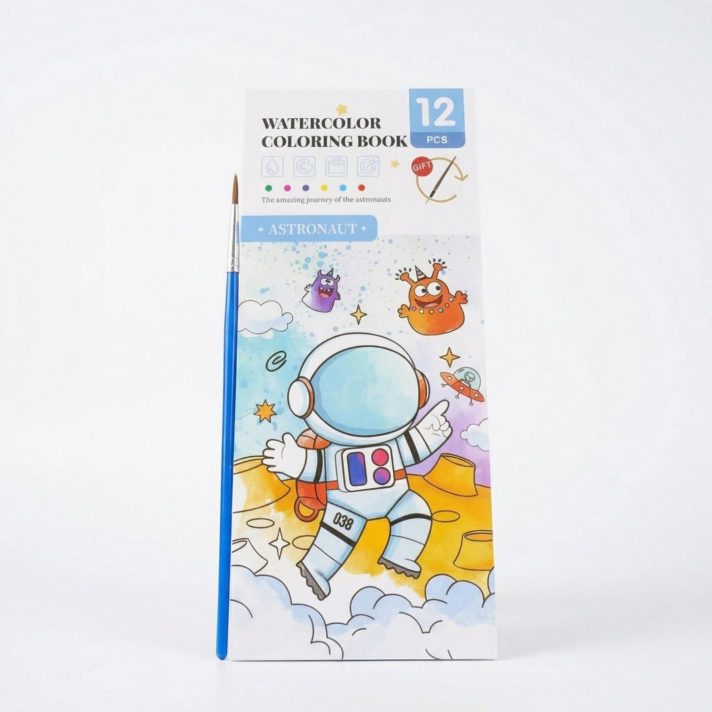 Malbuch mit integrierter Aquarellfarbe